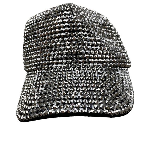 Baseball Cap Bling Rhinestone Studded Hat Adjustable Strapback Fashion - Picture 2 of 9